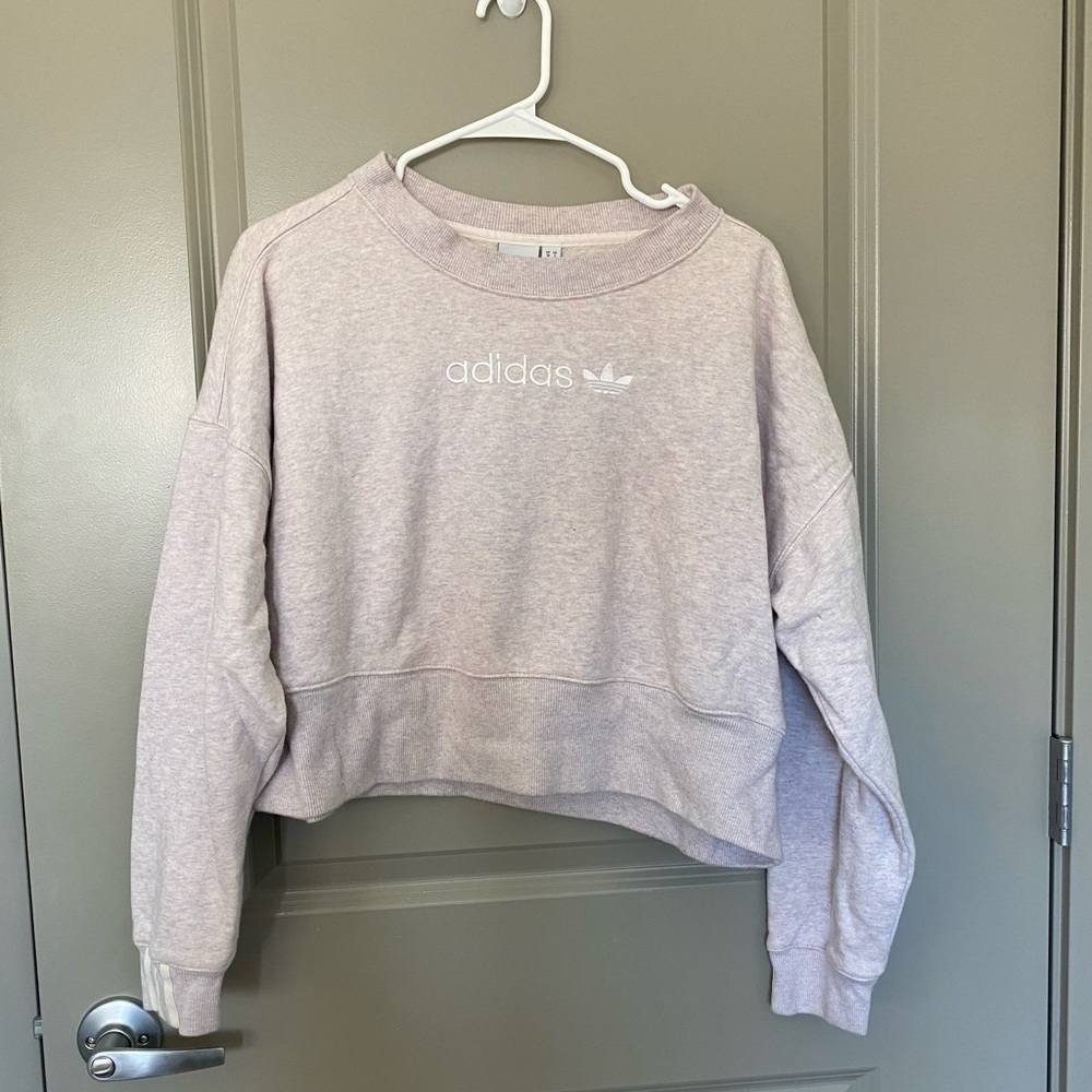 Woman’s small cropped adidas crewneck